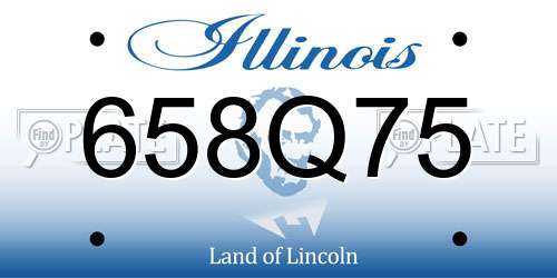 658Q75 Illinois License Plate