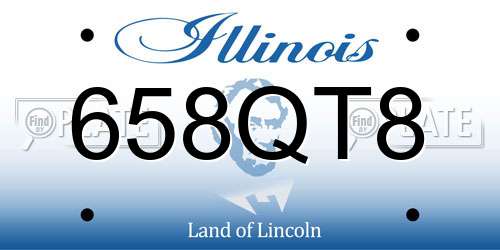 658QT8 Illinois License Plate