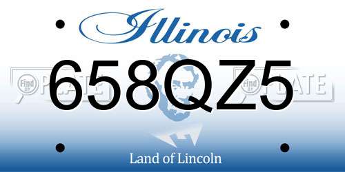 658QZ5 Illinois License Plate