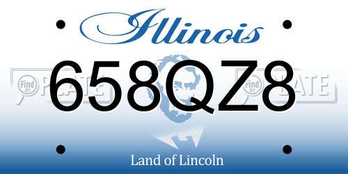 658QZ8 Illinois License Plate