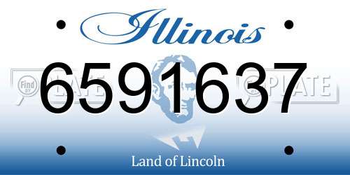 6591637 Illinois License Plate