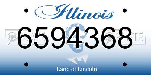6594368 Illinois License Plate