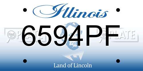 6594PF Illinois License Plate