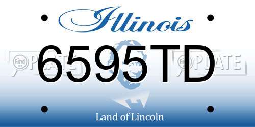 6595TD Illinois License Plate