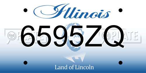 6595ZQ Illinois License Plate