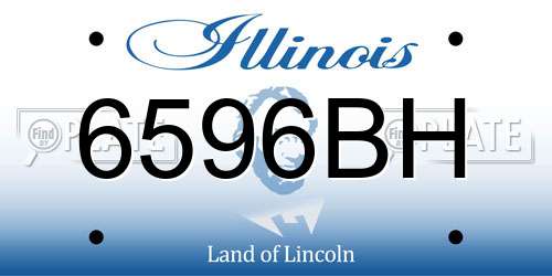 6596BH Illinois License Plate