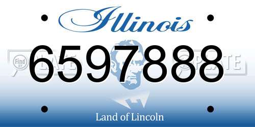 6597888 Illinois License Plate
