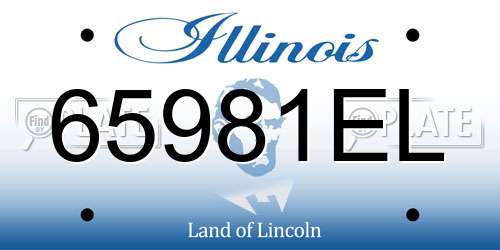 65981EL Illinois License Plate