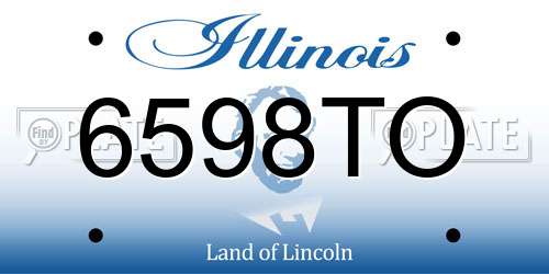 6598TO Illinois License Plate