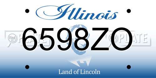 6598ZO Illinois License Plate