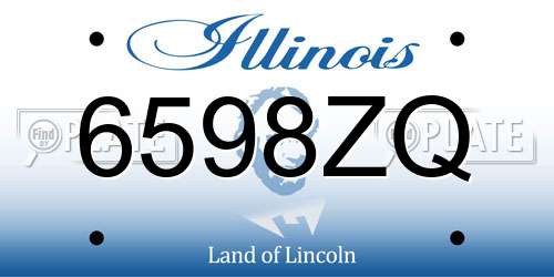 6598ZQ Illinois License Plate