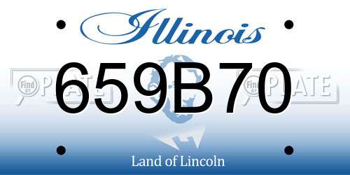 659B70 Illinois License Plate