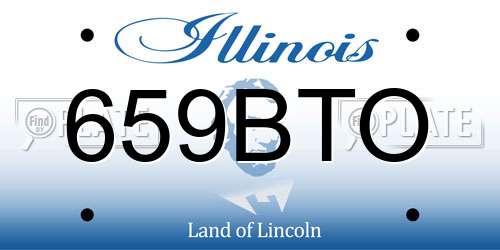 659BTO Illinois License Plate