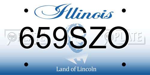 659SZO Illinois License Plate