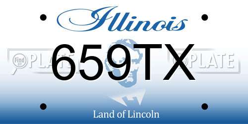 659TX Illinois License Plate