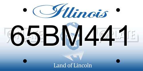 65BM441 Illinois License Plate