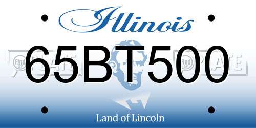 65BT500 Illinois License Plate