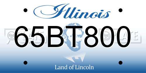 65BT800 Illinois License Plate