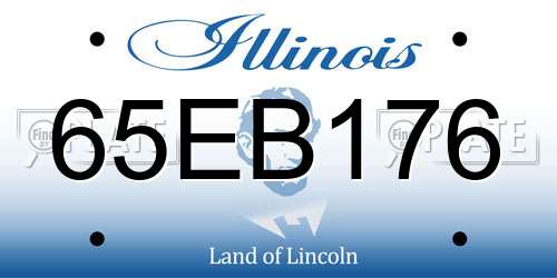 65EB176 Illinois License Plate