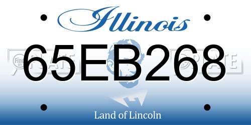 65EB268 Illinois License Plate