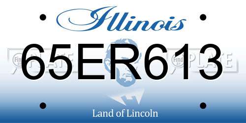65ER613 Illinois License Plate