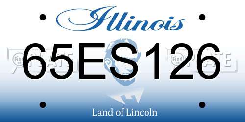 65ES126 Illinois License Plate
