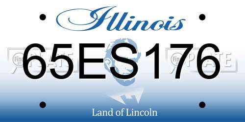 65ES176 Illinois License Plate