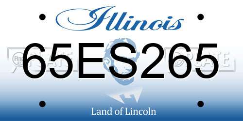 65ES265 Illinois License Plate