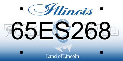 65ES268 Illinois License Plate