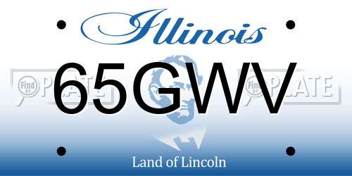 65GWV Illinois License Plate