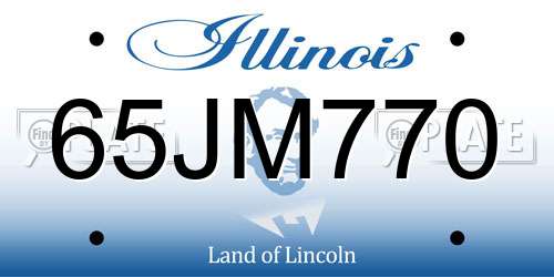 65JM770 Illinois License Plate