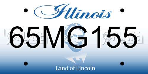 65MG155 Illinois License Plate