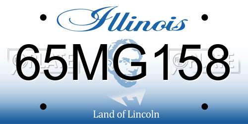 65MG158 Illinois License Plate