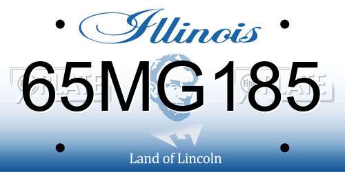 65MG185 Illinois License Plate