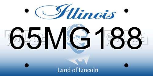 65MG188 Illinois License Plate