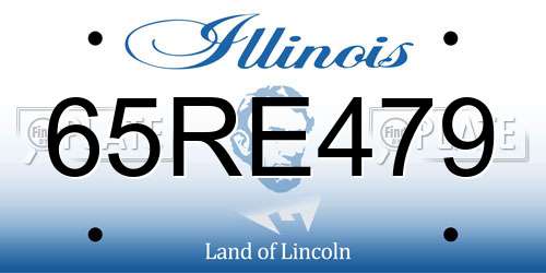 65RE479 Illinois License Plate