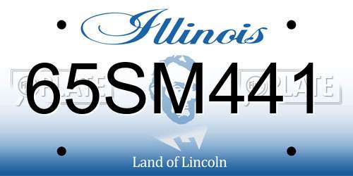 65SM441 Illinois License Plate