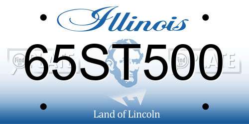 65ST500 Illinois License Plate