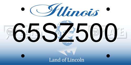 65SZ500 Illinois License Plate