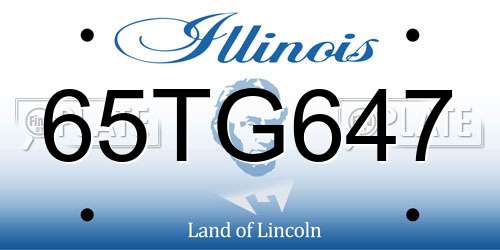65TG647 Illinois License Plate