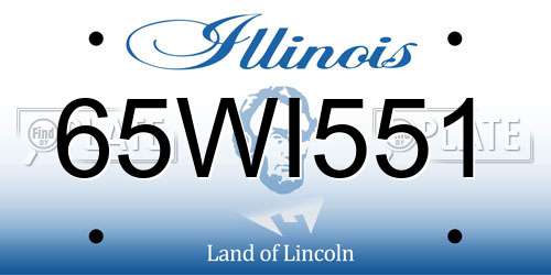 65WI551 Illinois License Plate