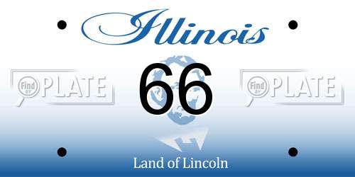 66 Illinois License Plate