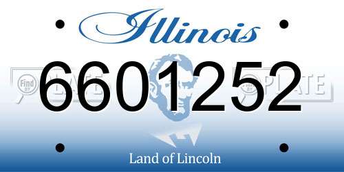6601252 Illinois License Plate