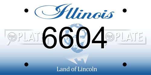 6604 Illinois License Plate