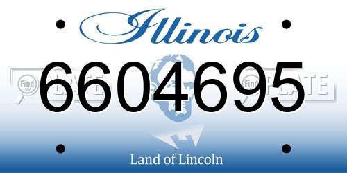 6604695 Illinois License Plate