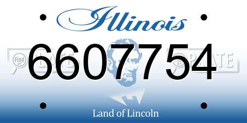 6607754 Illinois License Plate