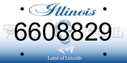 6608829 Illinois License Plate