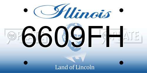 6609FH Illinois License Plate