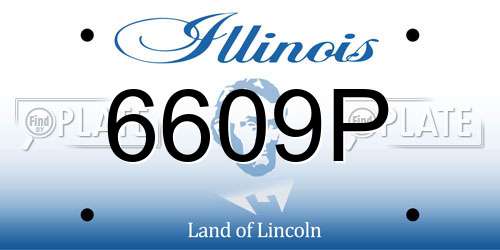 6609P Illinois License Plate
