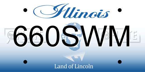 660SWM Illinois License Plate